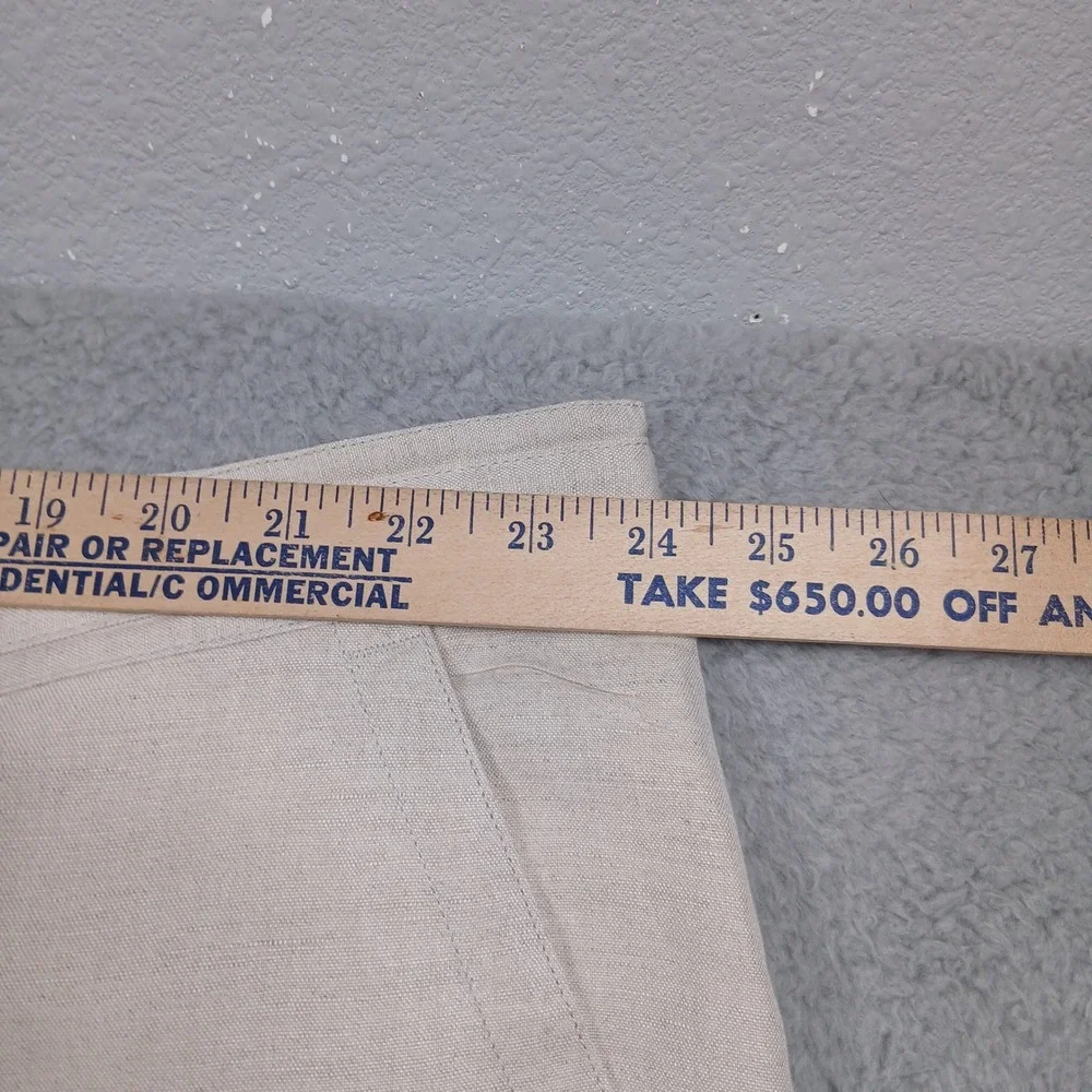 CUBANVERA Linen Blend Drawstring Pants Men's Large 44 Cream‎ Casual Lounge